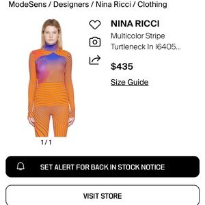 Nina Ricci Orange and Blue Stripe Leggings